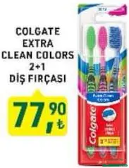 COLGATE EXTRA CLEAN COLORS DİŞ FIRÇASI 3'LÜ fiyat ve kampanya bilgisi